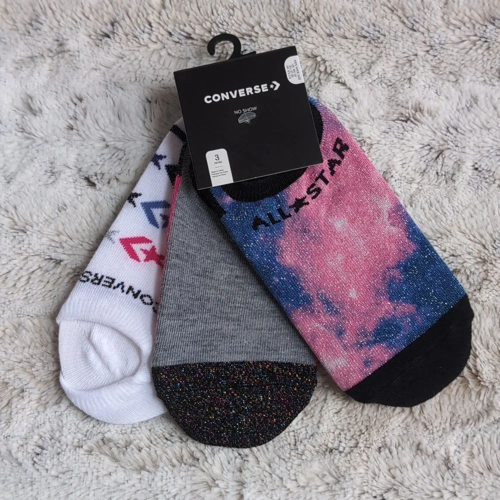 Converse Kid's Metallic No-Show Socks